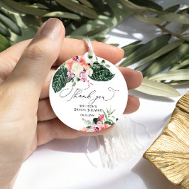Etiquetas Para Recuerdos Bridal Shower Tropical Gracias