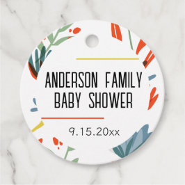 Etiquetas Para Recuerdos Bright Botanicals Baby Shower