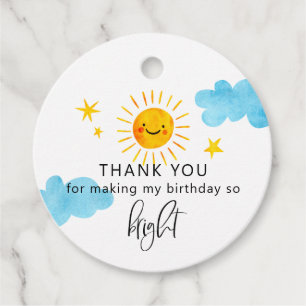 Etiquetas Para Recuerdos Bright Sunshine Kids Birday Fiesta