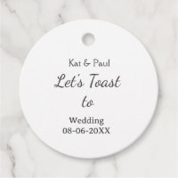 Brindemos por la boda nombre fecha simple pareja