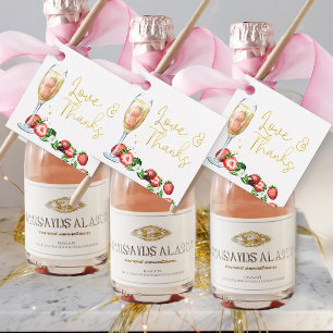Etiquetas Para Recuerdos Brunéi y fresas bucísimas Amor y gracias