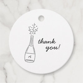 Etiquetas Para Recuerdos Bubbly Popping Champagne Bottle Bridal Shower