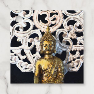 Etiquetas Para Recuerdos Buda de la Tierra de Oro OM Aum Mantra Ajna Medita