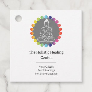 Etiquetas Para Recuerdos Buda Rainbow Chakras Yoga espiritual metafísico