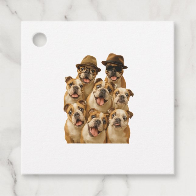 Etiquetas Para Recuerdos Bulldog (Anverso)