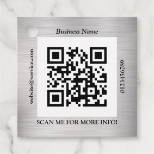 Etiquetas Para Recuerdos Bus de código QR. Promo del sitio web de nombres,