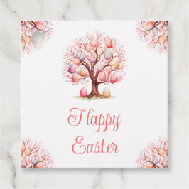 Etiquetas Para Recuerdos Búsqueda de huevos de Pascua en el árbol de primav