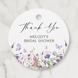 Etiquetas Para Recuerdos Butfly Wildflower Bridal Shower