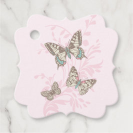 Etiquetas Para Recuerdos Butterflies dibujar regalo de boda rosa gráfico