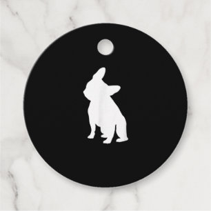 Etiquetas Para Recuerdos Cabeza de Bulldog francesa Tilt Apparel, cabeza fr