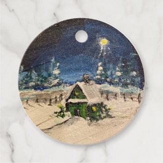 Etiquetas Para Recuerdos Cabina en los bosques