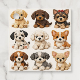 Etiquetas Para Recuerdos Cachorros Adorables Tejidos