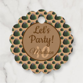 Etiquetas Para Recuerdos Cactus Gift / Favor Tag