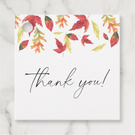 Etiquetas Para Recuerdos Caer de las hojas de otoño de la ducha de bebé Gra