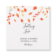 Caer en el amor Caída otoño hojas de acuarela