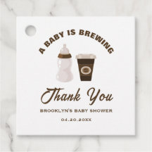 Café Baby Shower Un Bebé Está Preparando Blanco Ma