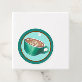 Etiquetas Para Recuerdos Café de capuchino de lata blanca plana Café Café C
