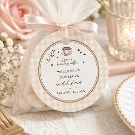 Etiquetas Para Recuerdos Café Love Is Brewing Boho Beige Personalizado