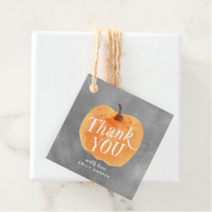 Etiquetas Para Recuerdos Caída Otoño Pequeña Calabaza 2 Lados Gracias Chalk