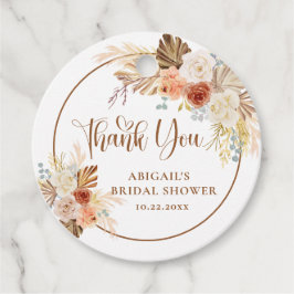 Etiquetas Para Recuerdos Caída Rusa Boho Arch Pampas Ducha de novias de hie