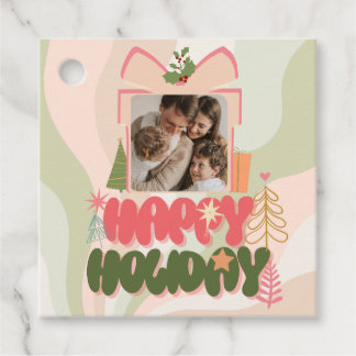 Etiquetas Para Recuerdos caja de regalo rosa Familia o empresa Tarjeta de v