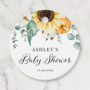 Etiquetas Para Recuerdos Calabaza acuática y Baby Shower de caída de giraso