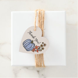 Etiquetas Para Recuerdos Calabaza azul cosecha otoño en Baby Shower