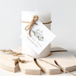 Etiquetas Para Recuerdos Calabaza Blanca de Otoño Verde Gracias