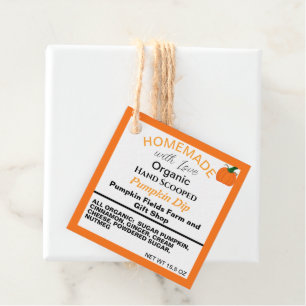 Etiquetas Para Recuerdos Calabaza casera Dip QR Código de espalda