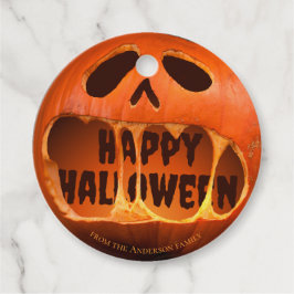 Etiquetas Para Recuerdos Calabaza de Jack o'lantern decoración de regalo de