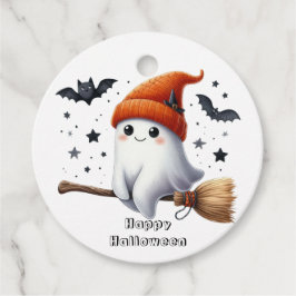 Etiquetas Para Recuerdos Calabaza Fantasma Adorable Halloween