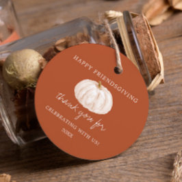Etiquetas Para Recuerdos Calabaza Feliz Día de la Amistad Gracias