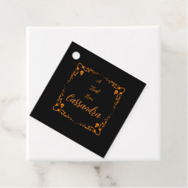 Etiquetas Para Recuerdos Calabaza naranja personalizada de Halloween
