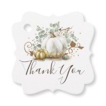 Calabazas blancas y doradas agradecimiento de otoñ