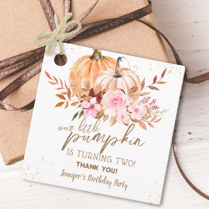 Etiquetas Para Recuerdos Calabazas de otoño acuarela Boho Chica Segundo cum