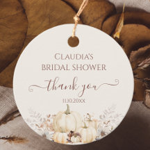 Calabazas Florales Agradecimiento Bridal Shower de