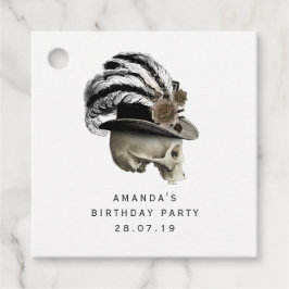 Etiquetas Para Recuerdos Calavera gótica victoriana morada y negra