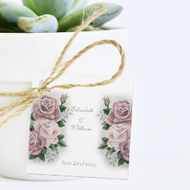 Etiquetas Para Recuerdos Cameos botánicos de la Regencia de Rosa Polvorient