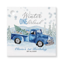 Camión Azul Niño Invierno Onederland Primer Cumple