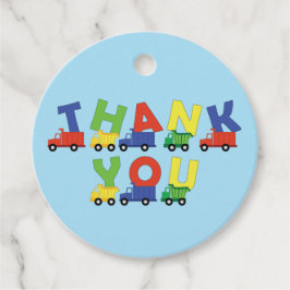 Etiquetas Para Recuerdos Camión de construcción de Baby Shower