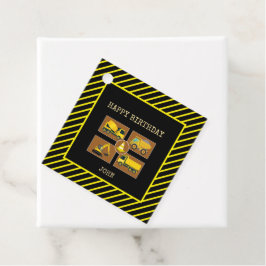 Etiquetas Para Recuerdos Camión de construcción Niños Decoraciones Fiestas 