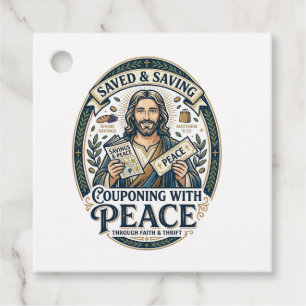 Etiquetas Para Recuerdos Camiseta de Jesús Cupón Ahorro Frugal Diseño Basad