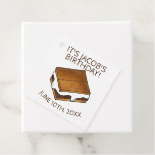 Etiquetas Para Recuerdos Campfire S'mores Marshmallow Smores Fiesta de cump