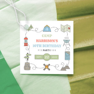 Etiquetas Para Recuerdos Camping Cualquier Fiesta de Cumpleaños de Edad