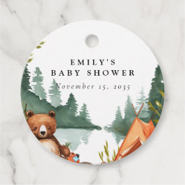 Etiquetas Para Recuerdos Camping Mountain Rustic Baby Shower