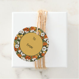 Etiquetas Para Recuerdos Campo de flores