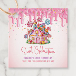 Etiquetas Para Recuerdos Candyland Sweet Celebration Fiesta de cumpleaños