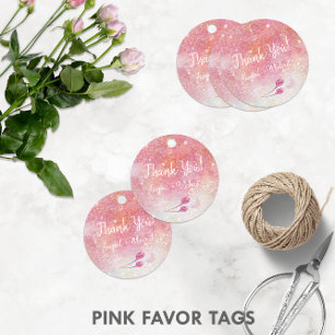 Etiquetas Para Recuerdos Capullos de rosa rosados al acuarela 🌹