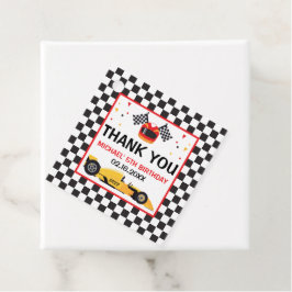 Etiquetas Para Recuerdos Car Racing  Birthday Favor tag