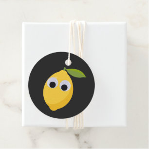 Etiquetas Para Recuerdos Carácter limón lindo con ojos googly